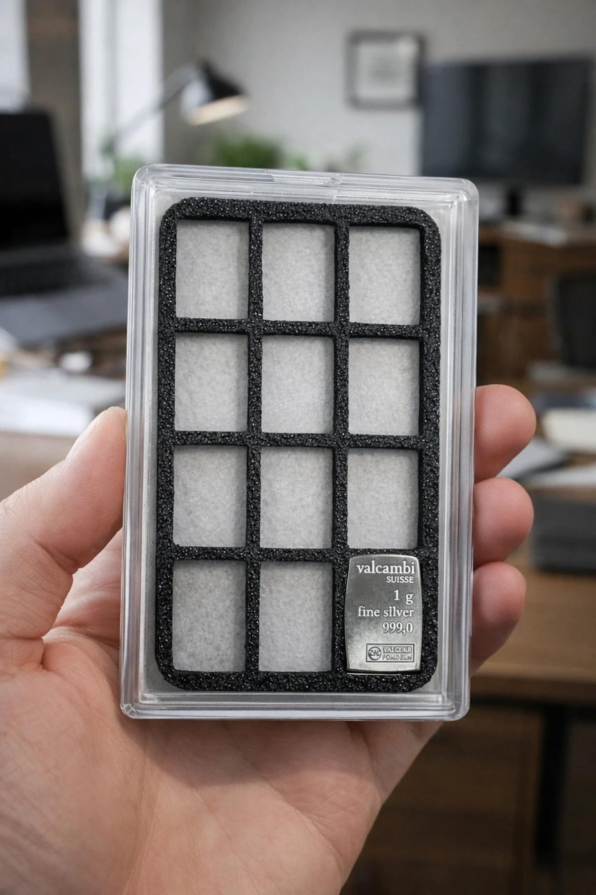 1 Gram Silver Bars Storage Case – Valcambi Compatible Holder, Fractional Silver Stack Set, Beginner Collectible Gift