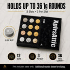 15mm 1 Gram Round Storage Case – Holds 36 – round holder layout view 5