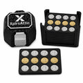 XplrsAttic 120 Slot Bullion Round Storage Case, 15mm 1 Gram Gold Silver Round Organizer, 9 Removable 12 Slot Trays, Compact Display Holder, Case Only