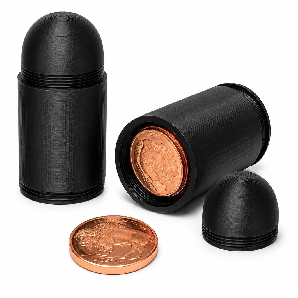 1 oz Round Storage Tube + Copper Round by XplrsAttic