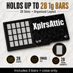 1 Gram Valcambi-Style Bar Wallet – 28 Slot – collector case detail view 3