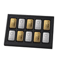 1 Gram Bar Storage Case with Slide Cover, 10-Slot 3D Printed Holder Tray, Holds up to 30 Scottsdale-Style Mini Bars, Compact Black Display Organizer, Case Only