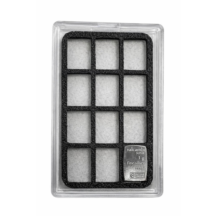 Valcambi-Style 1g Silver Bar Case & Set