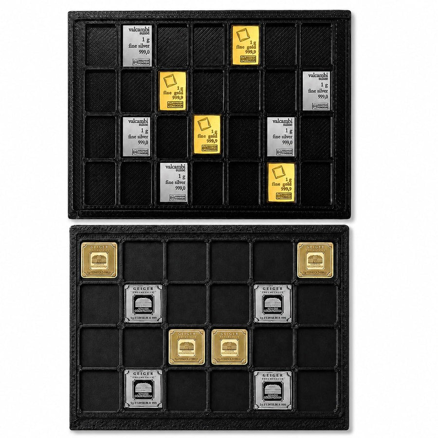 Valcambi + Geiger 1g Bar Wallet Bundle