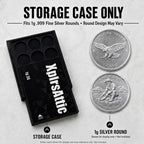 15mm 1 Gram Round Storage Case – Holds 36 – bullion round storage detail view 5