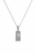 Rose Flower Necklace for Women, Fine Silver Pendant with Chain, Elegant Jewelry Gift for Her, Birthday Anniversary Valentine’s Day Gift