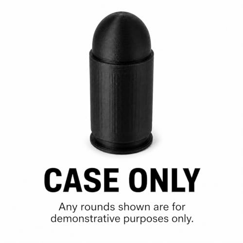 1 oz Silver Round Storage Tube, Morgan Dollar Coin Holder Case, Black Bullet-Style Screw-On Bullion Coin Storage, Holds 22 Loose Silver Copper Gold Rounds & Coins Up to 40mm, Case Only