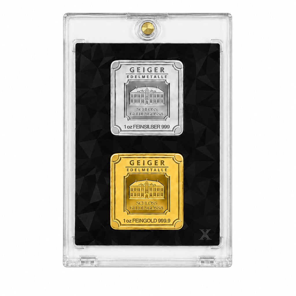 XplrsAttic Geiger Style Square Bar Display Case, Magnetic One Touch Bullion Holder for Gold & Silver Bars, Coin Showcase