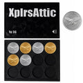 XplrsAttic 1 Gram Round Storage Case - 36-Slot Holder for Gold, Silver & Platinum Bullion Rounds, 15mm Precision Slots with Sliding Cover