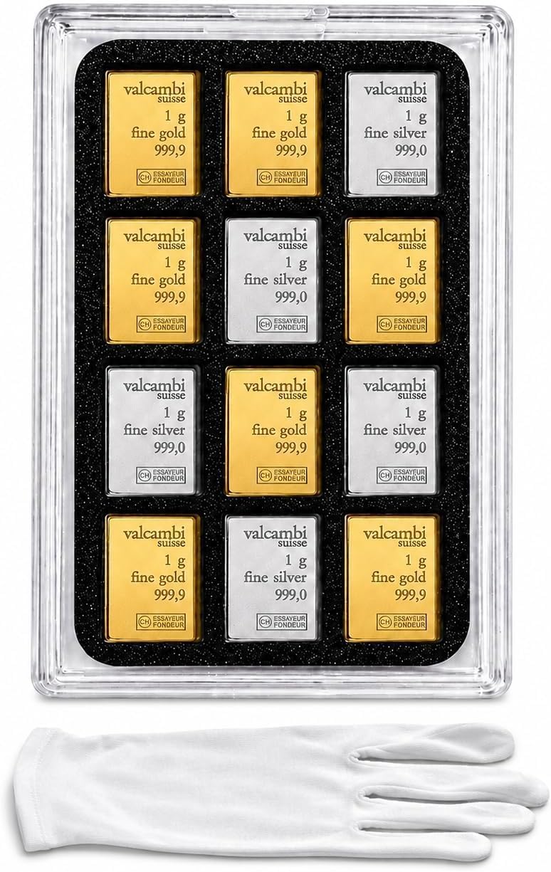 Valcambi-Style 1g Bar Display Gift Set – 12 Slot
