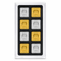 XplrsAttic 1 Gram Square Bar Display Case, Holds 24 Geiger Style Gold Silver Bars, 8 Deep Slots Stack 3 Per Slot, Clear Stackable Coin Collection Holder, Case Only