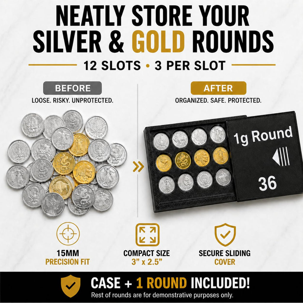 15mm 1g Round Wallet + Silver Round