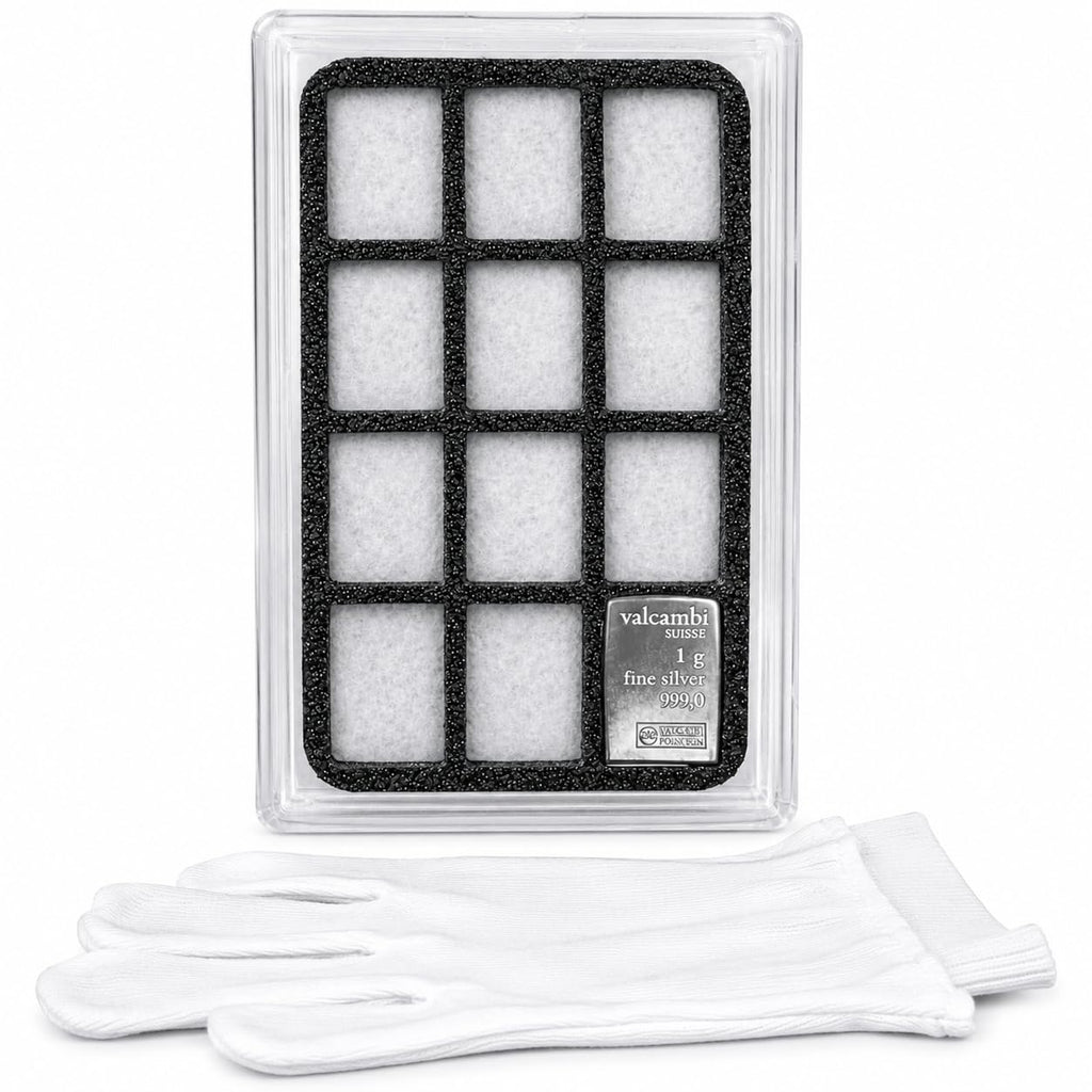 12-Slot 1g Bar Display Case + Bar & Gloves by XplrsAttic